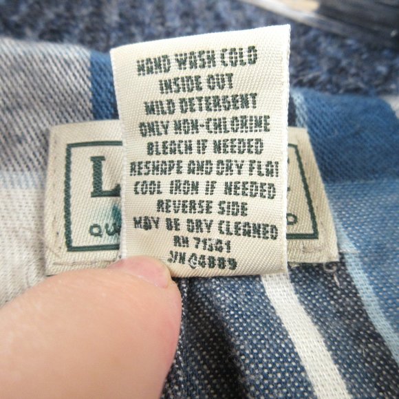 L.L. Bean Sweater Jacket Size M Zippered Flannel Lined - Picture 6 of 10